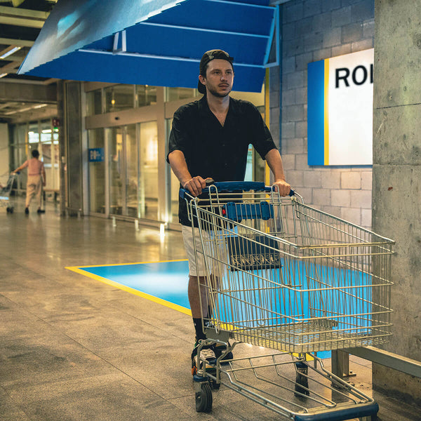Shopping at IKEA with rollwalk motorized shoes