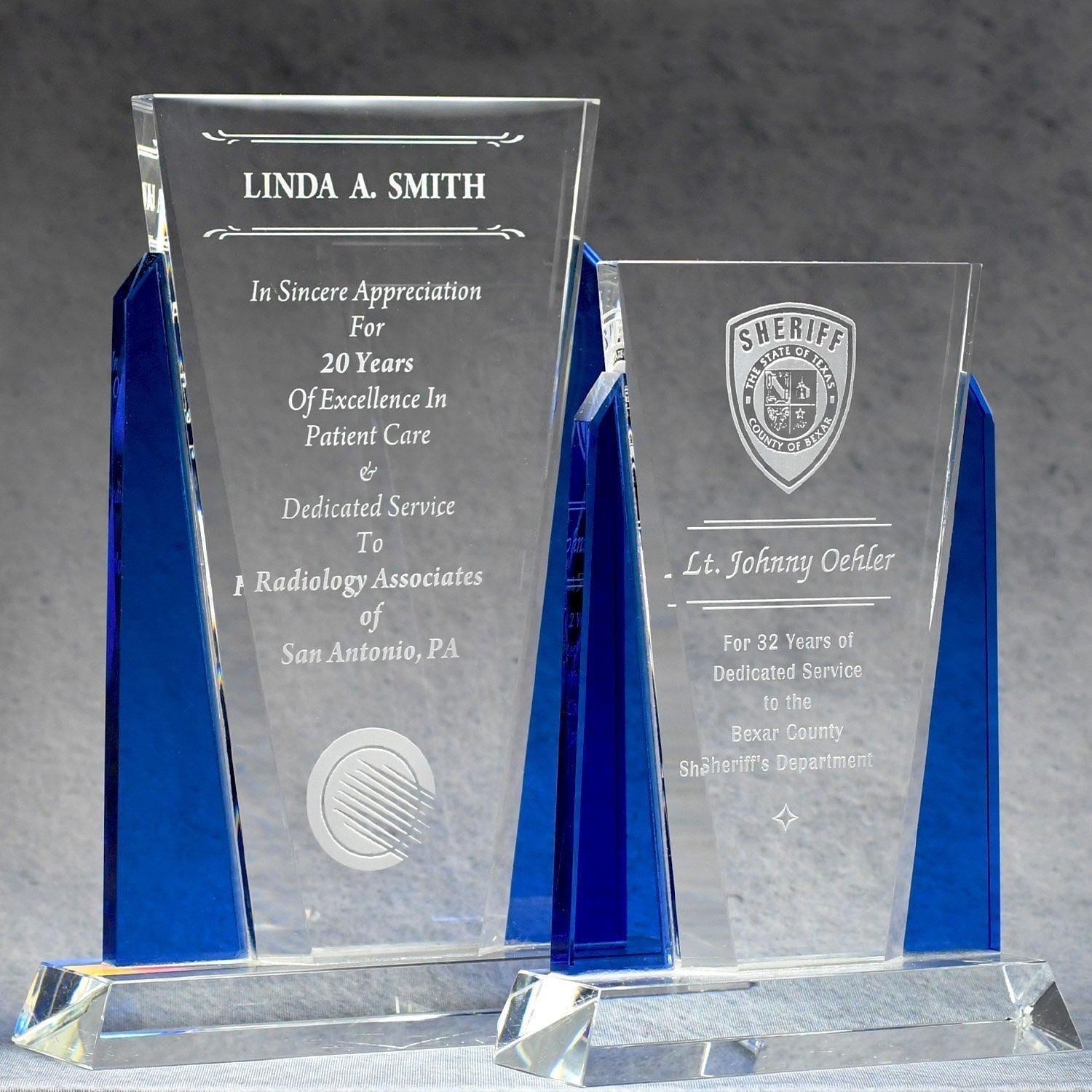 Leadership Acrylic Unite Diamond Blue Ice Plaque Appreciation