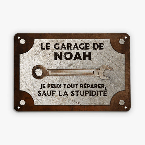 Idée cadeau pour tonton Plaque Le Garage De Personnalisée