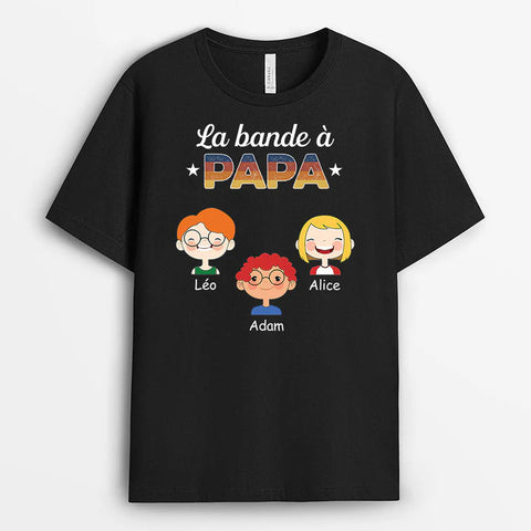Idées cadeaux de remerciement T-shirt La Bande à Papa Papi Sombre Personnalisé[product]