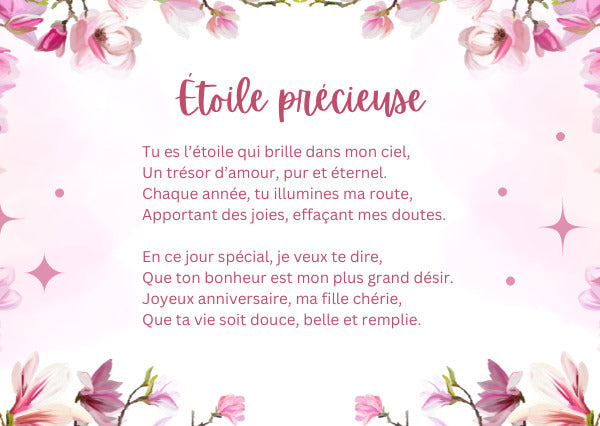 texte anniversaire sa fille adulte poétique