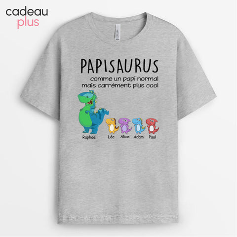 T-shirt personnalisé dinosaur gris