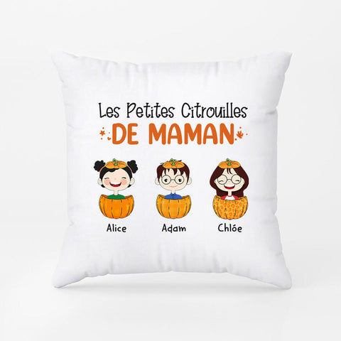 bricolage facile pour la fête des mères avec Coussin Les Petites Citrouilles De Maman Personnalisé