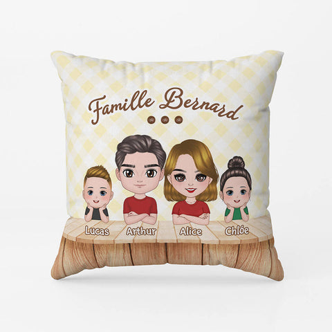 idée bricolage facile fête des mères est Coussin La Famille Personnalisé[product]