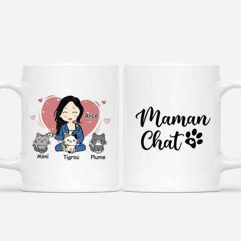 offrir un bricolage fête des mères facile avec Mug Maman Chat Personnalisé[product]
