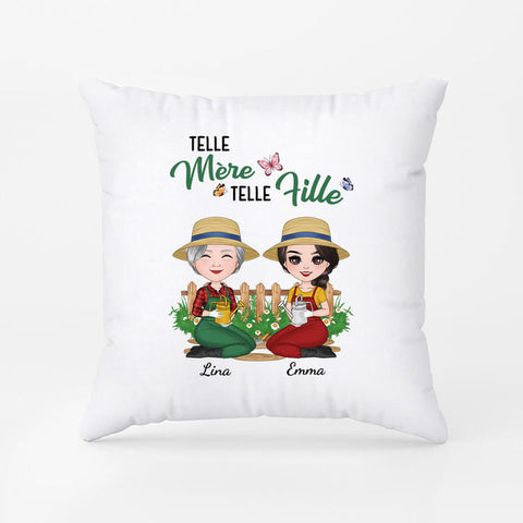 bricolage fête des mères facile Coussin Telle Mère Telle Fille Personnalisé[product]