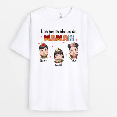 bricolage facile pour fête des mères : T-Shirt Les Petits Choux De Maman Personnalisé
