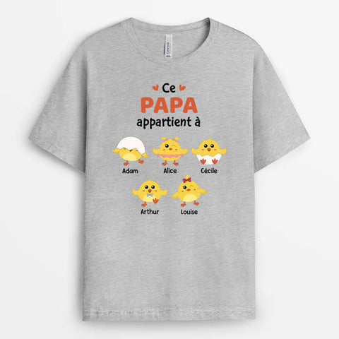 T-shirt Ce Papi Appartient À Poussins Personnalisé