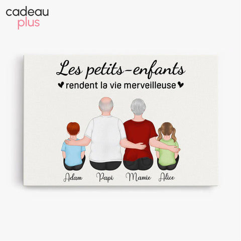 Toile famille personnalisé cadeau naissance