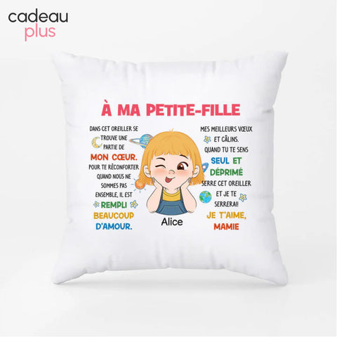 Coussin personnalisé fille