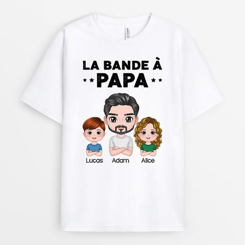 Idée cadeau pour un homme qui a déjà tout : T-Shirt La Bande À Papa Papi Chibi Personnalisé
