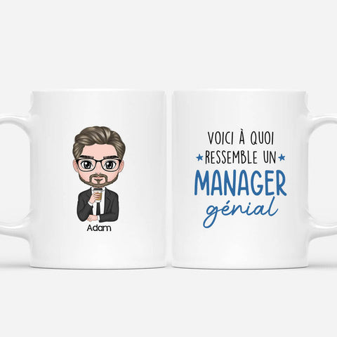 idée cadeau pour ceux qui ne veulent rien Mug Voici À Quoi Ressemble Un Manager Génial Personnalisé[produit]