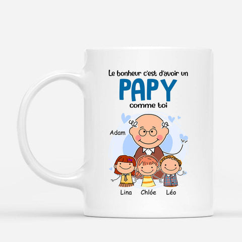 quel cadeau cadeau quand on ne sait pas quoi offrir Mug Le Bonheur C'est D'avoir Un Papy Comme Toi Personnalisé[produit]
