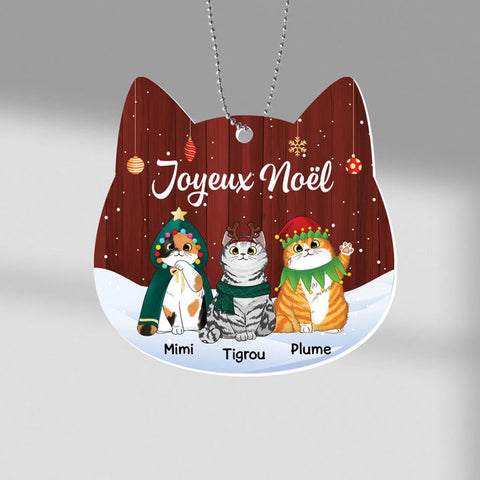 quand on ne sait pas quoi offrir Ornement Joyeux Miaou Noël Personnalisé[produit]