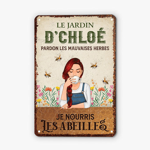 idée cadeau pour ceux qui ne veulent rien Plaque Je Nourris Les Abeilles Personnalisée[produit]