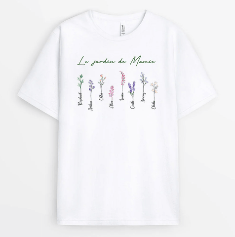 cadeau symbolique 70 ans femme t-shirt jardin