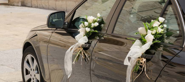 décoration voiture de mariage