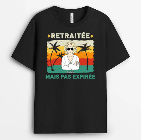 dessin pour la Fête des Mères t-shirt personnalisé retraitée