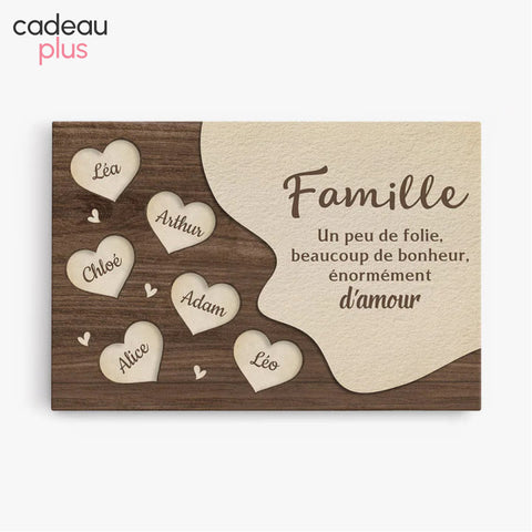 Cadeau De Naissance Original Et Utile Toile famille personnalisé