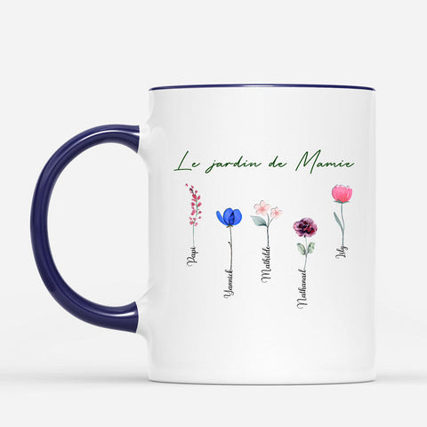 Fete des meres France Mug Le Jardin De Mamie Maman Personnalisé