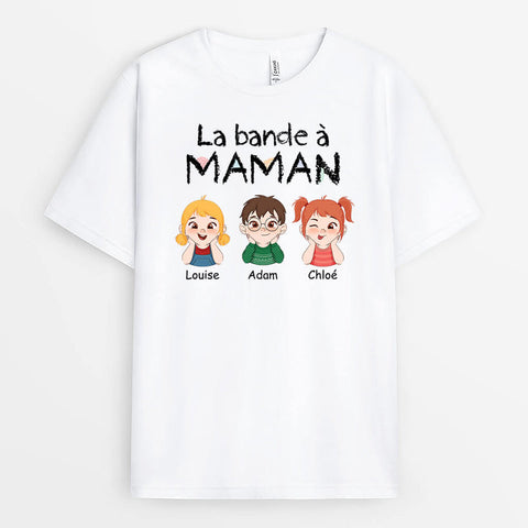 Fête des mères T-shirt La Bande À Maman Dessin Adorable Personnalisé[product]