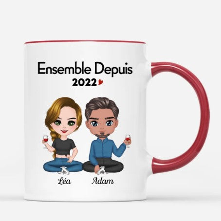 idée cadeau 1 an de mariage mug