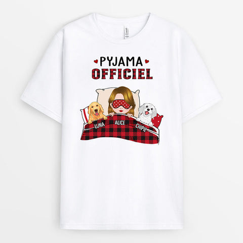 Cadeau pour les 18 ans de sa meilleure amie T-Shirt Pyjama Officiel À Motifs Pour Femme Personnalisé