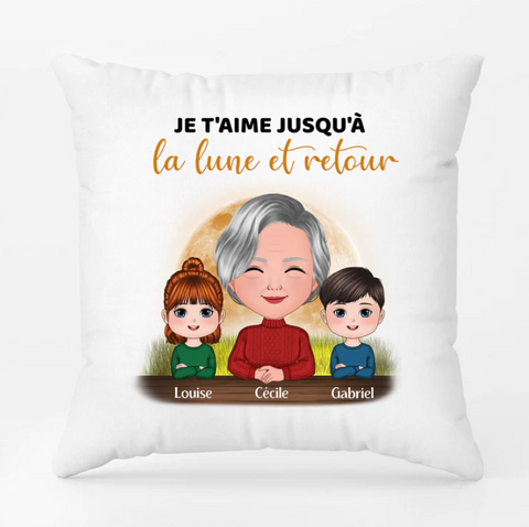 idée cadeau noël mamie coussin personnalisé