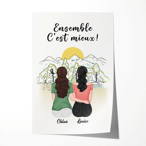 idée cadeau Noël sœur poster personnalisé