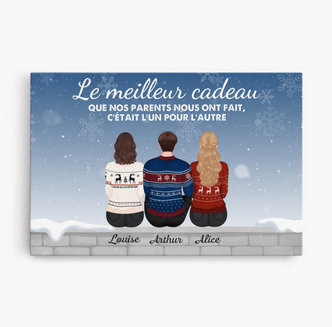 idée cadeau Noël sœur toile personnalisée