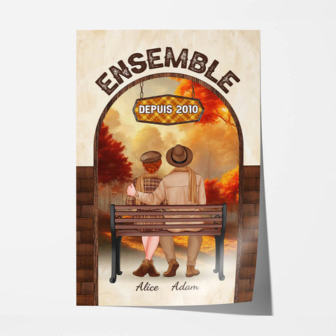 Choisir Poster Ensemble Depuis Automne Personnalisé comme idée cadeau pour anniversaire de rencontre