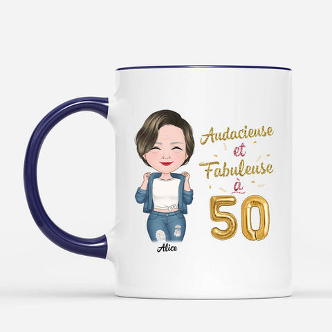 offrir une idée cadeau anniversaire femme 40 ans comme Mug Audacieuse Et Fabuleuse Anniversaire Personnalisé