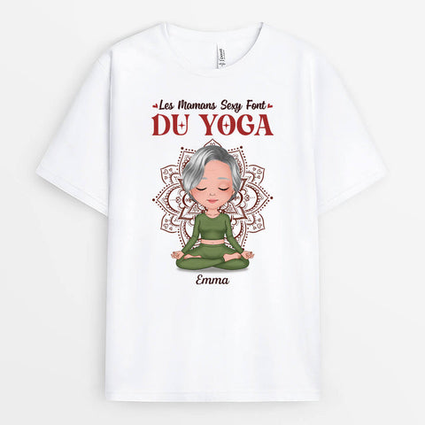 idée cadeau anniversaire femme 40 ans de T-shirt Les Mamans Sexy Font Du Yoga Personnalisé