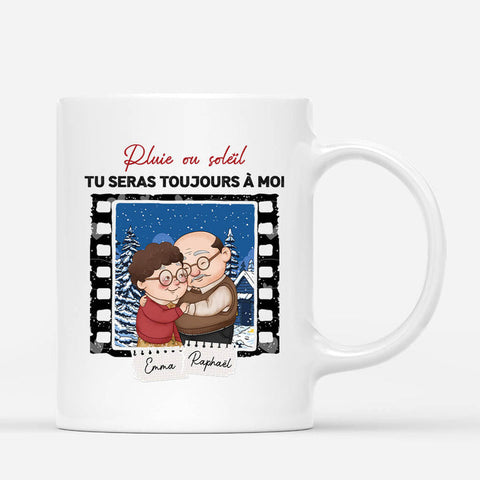 Idée cadeau anniversaire mariage parents Mug Pluie Ou Soleil Personnalisé