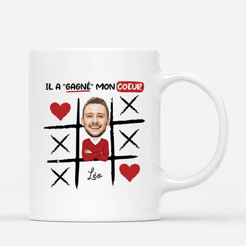 Idée cadeau symbolique couple avec Mug Il/Elle/Vous "A Gagné" Mon Coeur Personnalisé[product]