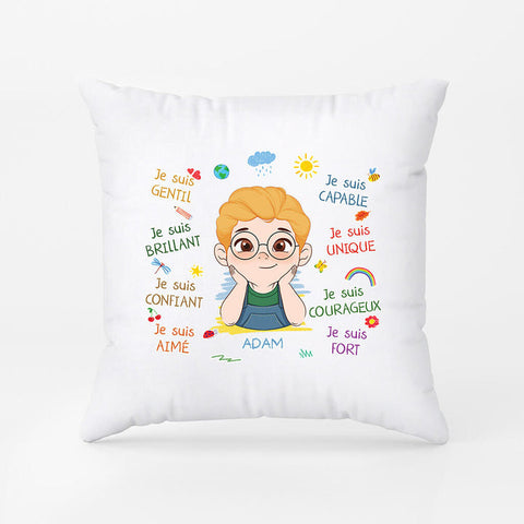 idée cadeau de rentrée scolaire Coussin Je Suis Comme Je Suis Personnalisé