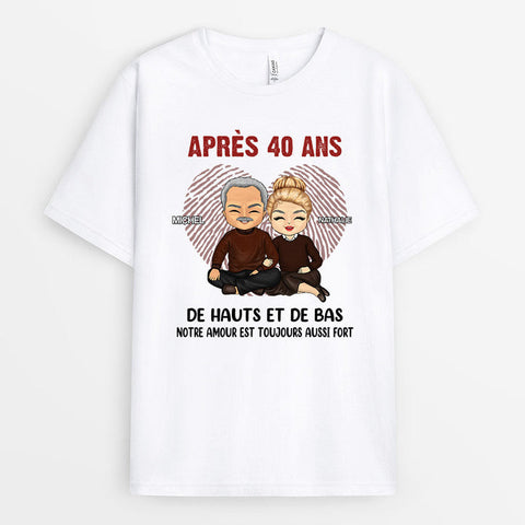 Petit cadeau drole homme T-shirt Notre Amour Est Toujours Aussi Fort Personnalisé