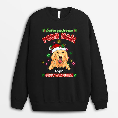 Idée Cadeau Abordable Pour Copain Sweat Chien Personnalisé