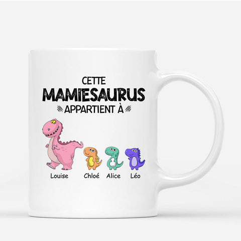 Idée cadeau fête des grands-mères DIY Mug Cette Mamiesaurus Mamansaurus Appartient à Personnalisé