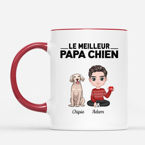 Idée cadeau garçon 16 ans Mug Le Meilleur Papa Chien Personnalisé