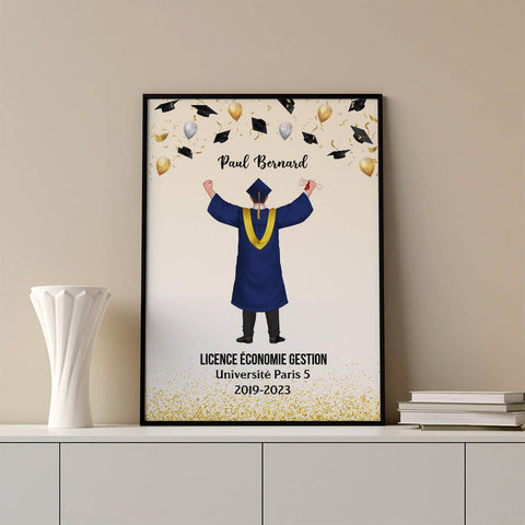Idée cadeau garçon 16 ans Poster Votre Diplome Personnalisé