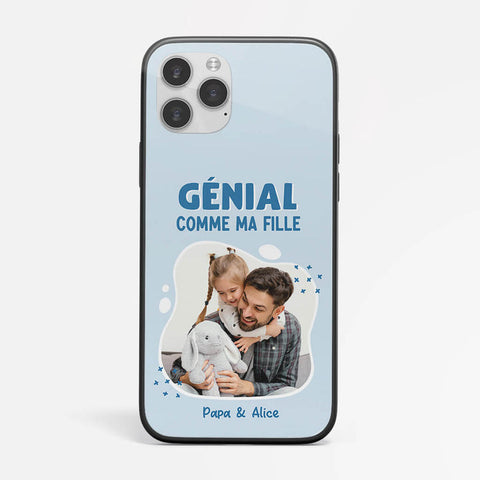 Idée cadeau pour gender reveal avec Coque Iphone Génial Comme Ma Fille, Mon Fils Personnalisée