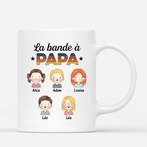 Cadeau personnalisé homme drole Mug La Bande à Papa Papi Personnalisé