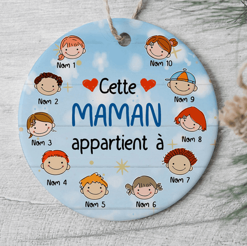 idée cadeau maman 50 ans ornement personnalisé