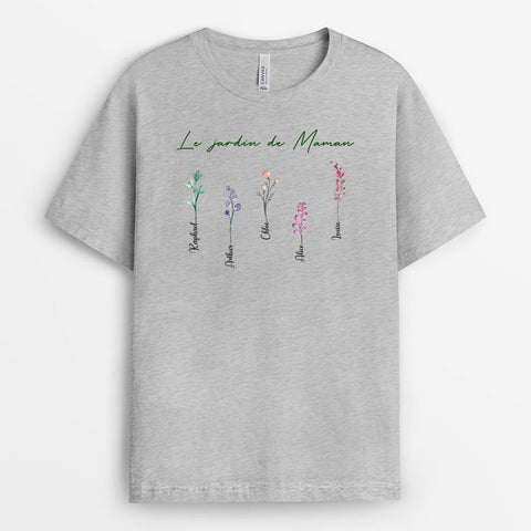 Idée surprise 60 ans maman T-shirt Fête des Mères Le jardin de Mamie Personnalisé
