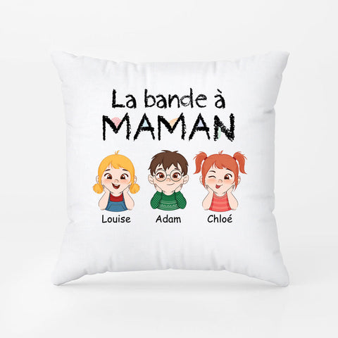 Idée cadeau maman 60 ans Coussin La Bande à Maman Personnalisé