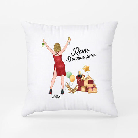 Cadeau pour les 18 ans de sa meilleure amie Coussin Reine D'anniversaire Personnalisé