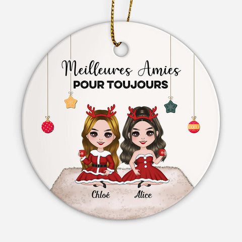 idée cadeau noel pour meilleure amie Ornement Meilleures Amies Pour Toujours Personnalisé