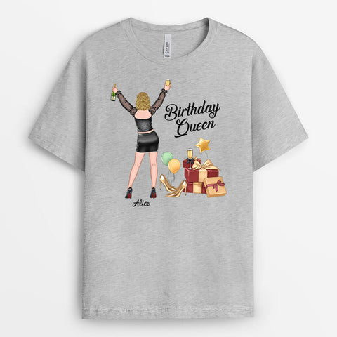 idée de cadeau d'anniversaire pour sa meilleure amie T-shirt Reine D'anniversaire Personnalisé