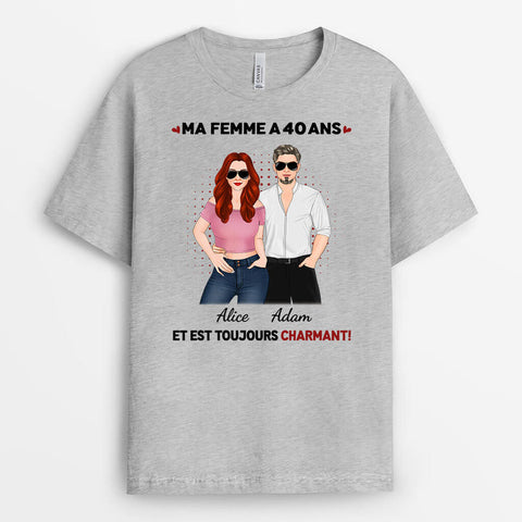 Idée cadeau original pour femme T-shirt Ma Femme Est Toujours Sexy Personnalisé